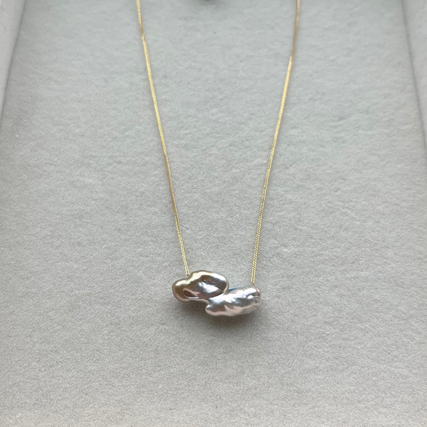 18K Mizumi Essence Necklace with Certified Biwa Pearls