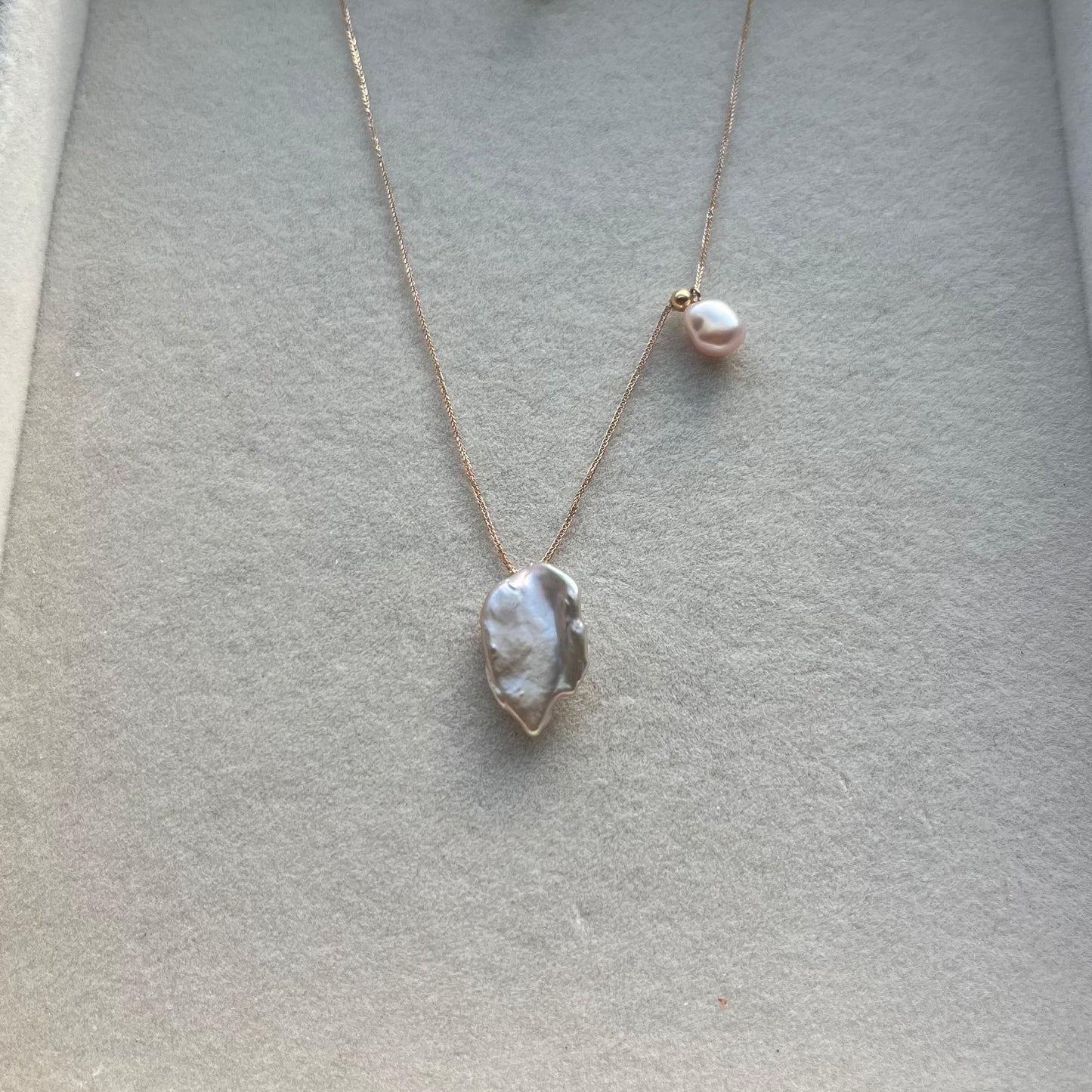 18K Mizumi Wings Necklace with Certified Biwa Pearls (limited edition)