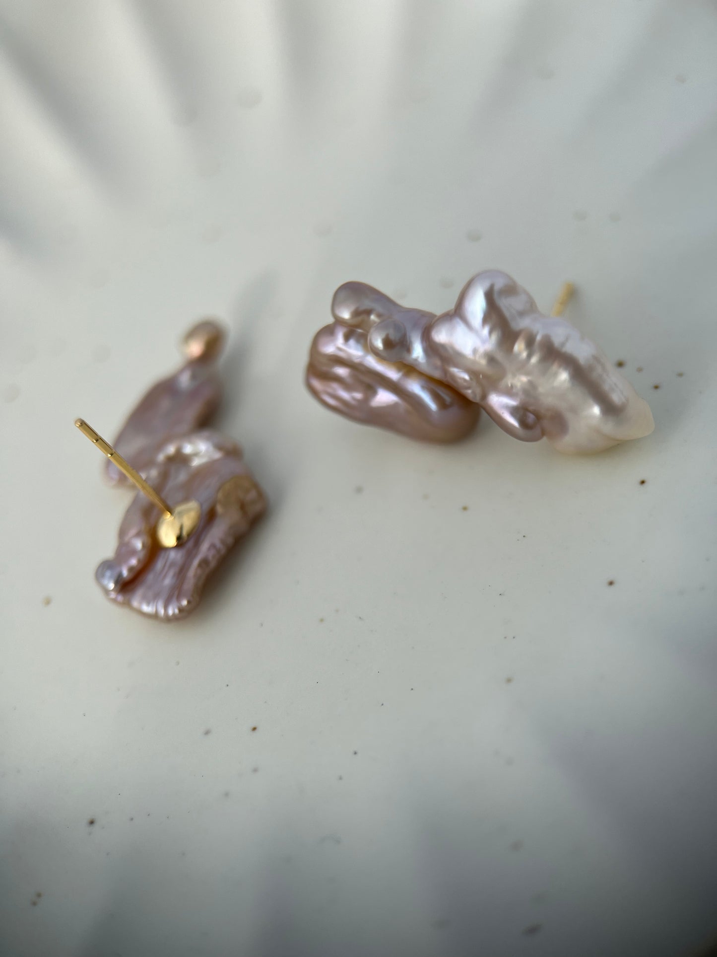 18K Mizumi Wings Earrings with Certified Biwa Pearls (limited edition)