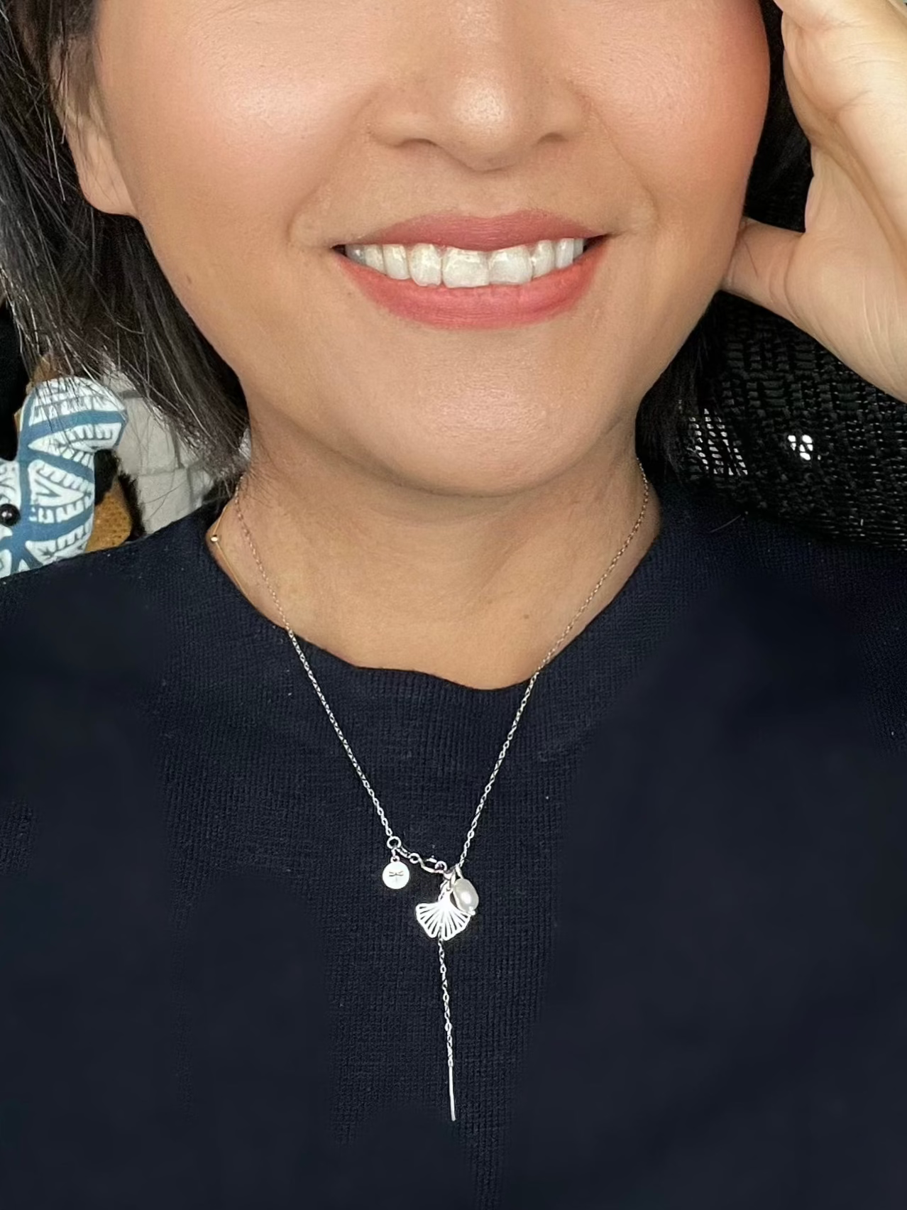 Shibui Meta Necklace with Certified Biwa Pearls