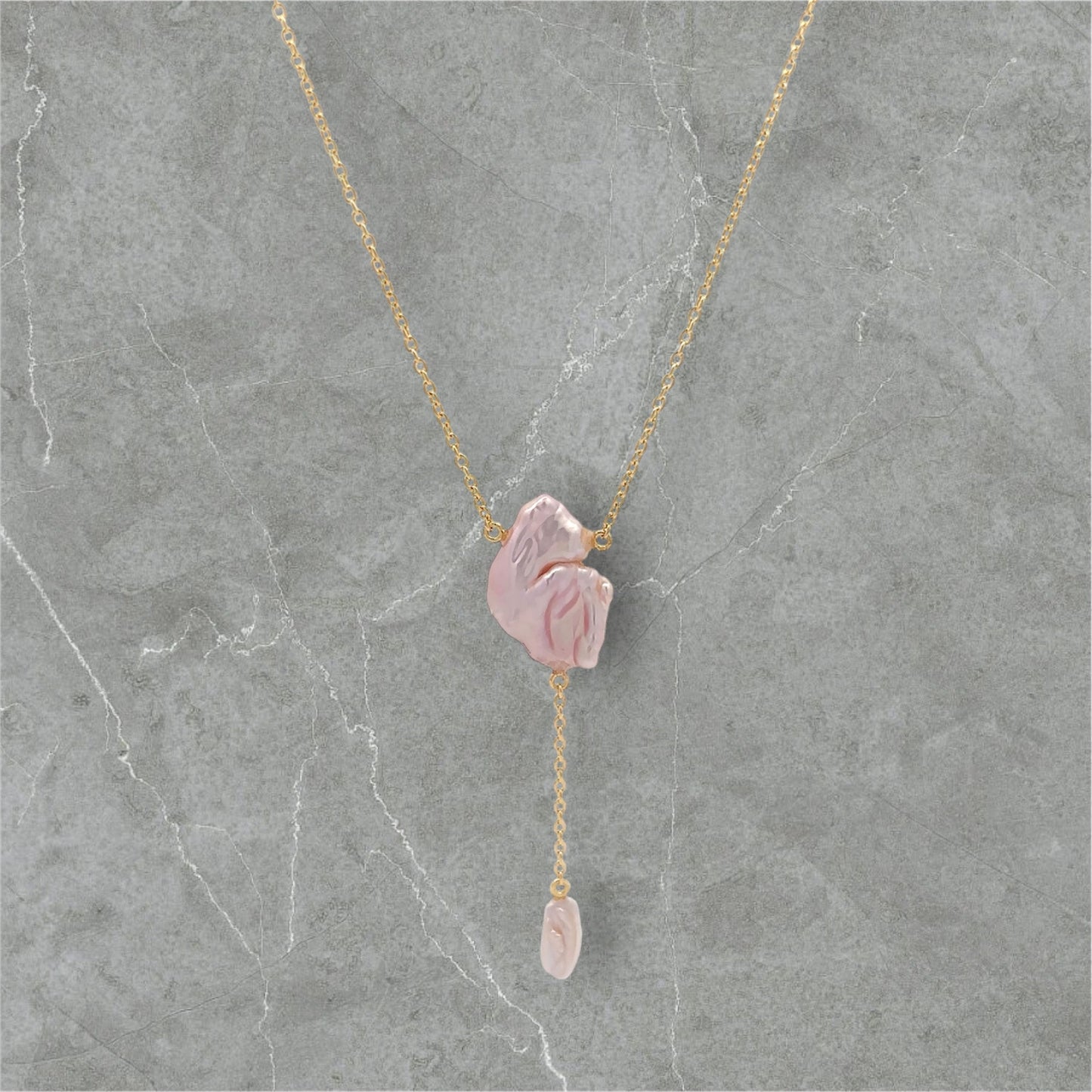 Mizumi Shizuku Necklace with Certified Biwa Pearls