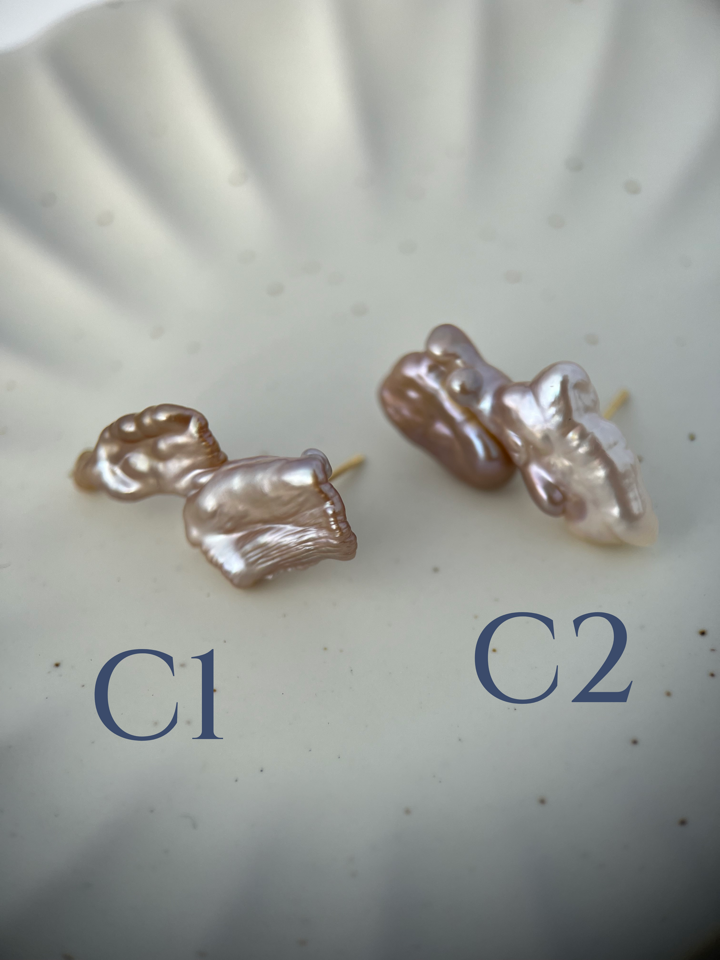 18K Mizumi Wings Earrings with Certified Biwa Pearls (limited edition)