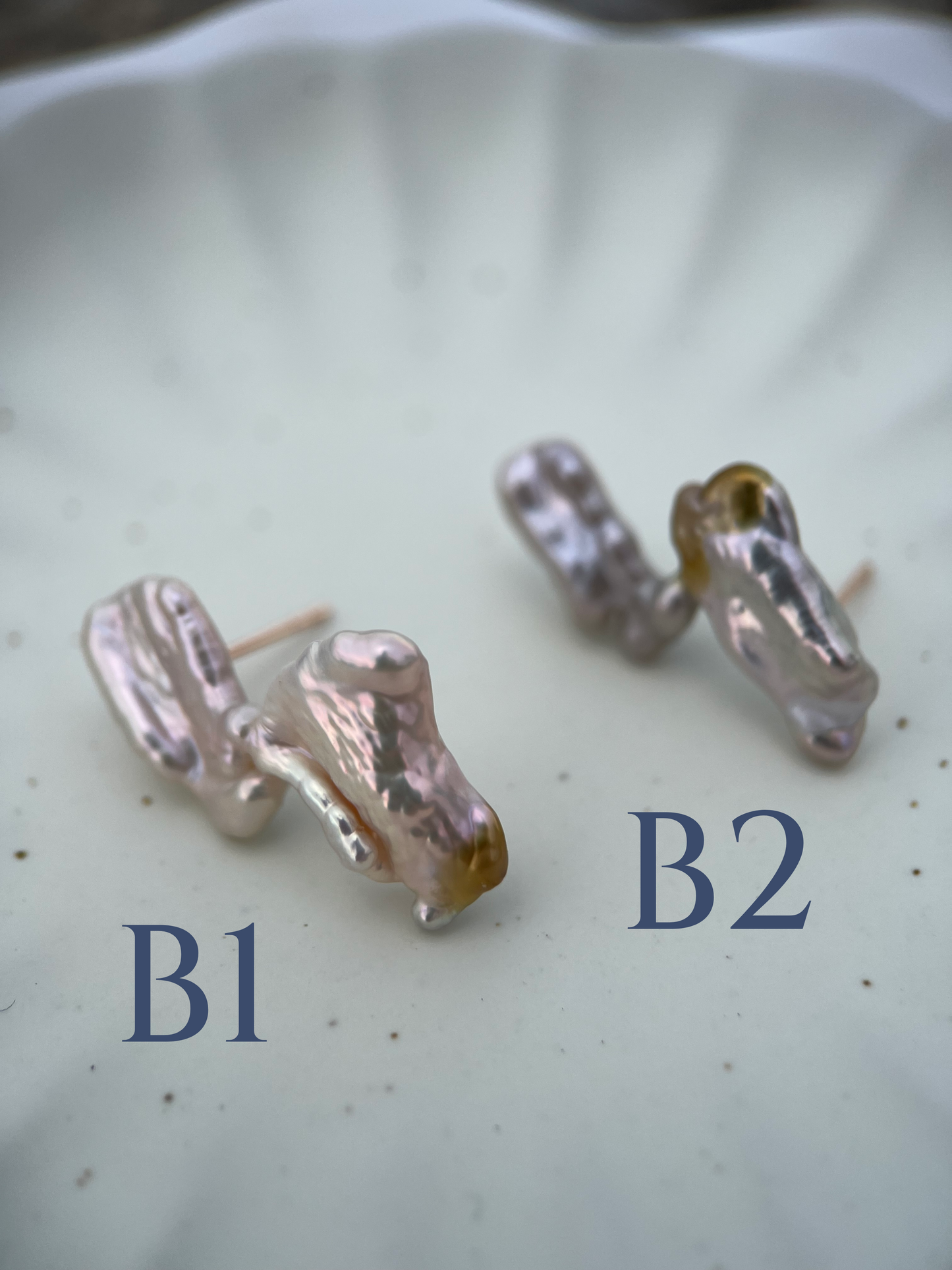 18K Mizumi Wings Earrings with Certified Biwa Pearls (limited edition)