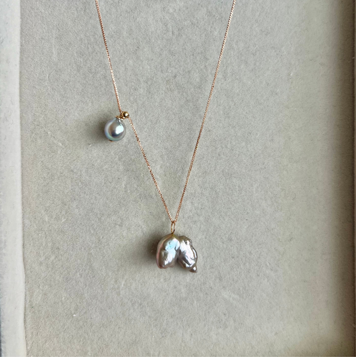18K Mizumi Wings Necklace with Certified Biwa Pearls (limited edition)