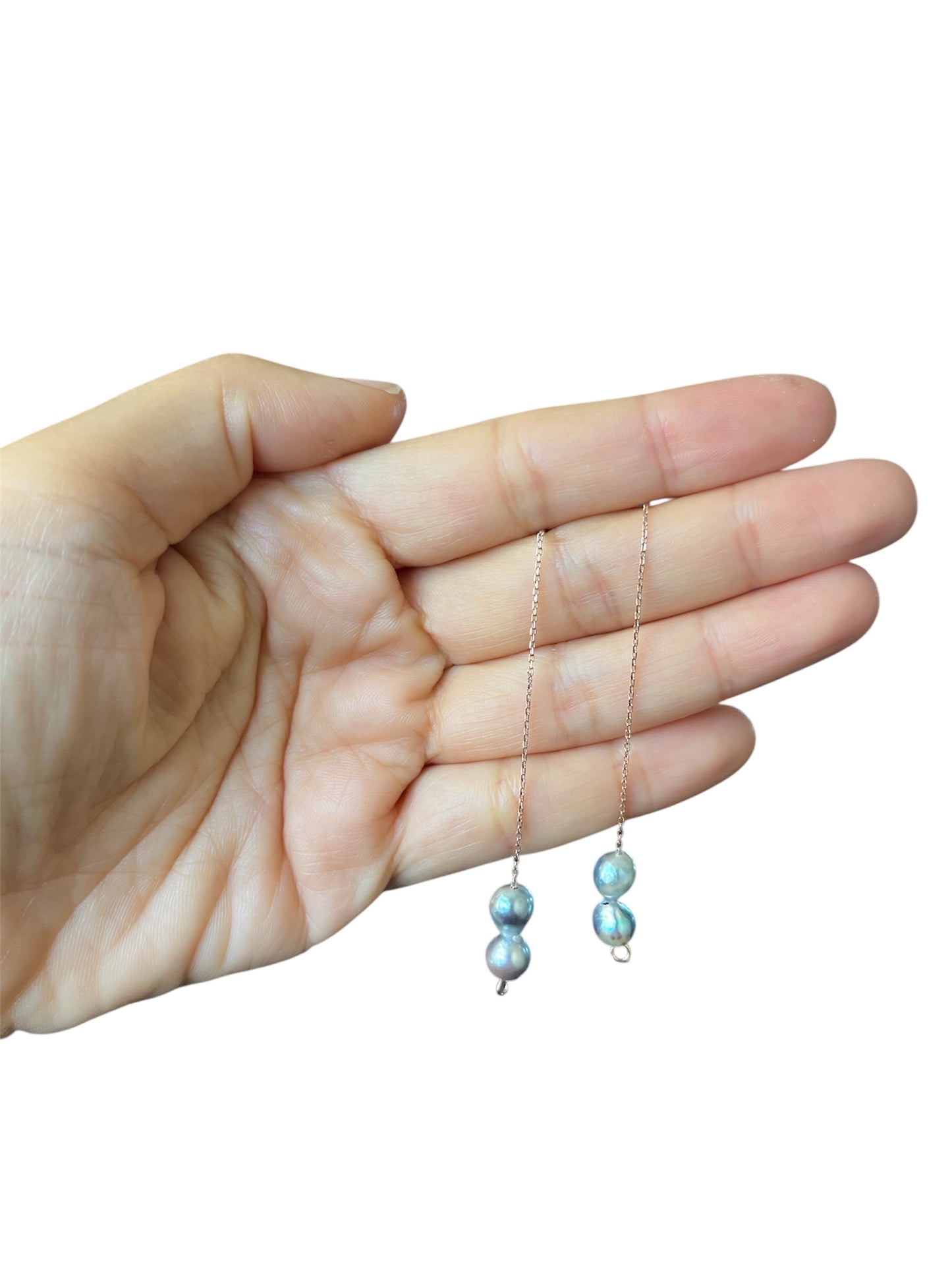 18K Renju Earrings with Akoya Pearls