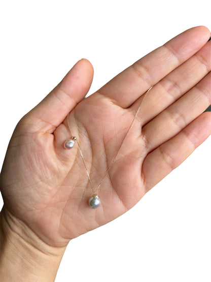 18K Mizumi Tsuyu Necklace with Certified Biwa Pearl