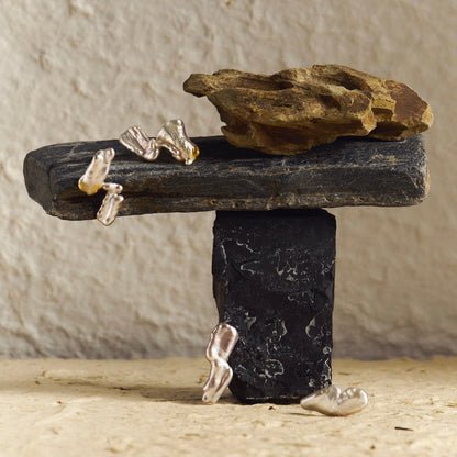 18K Mizumi Wings Earrings with Certified Biwa Pearls (limited edition)