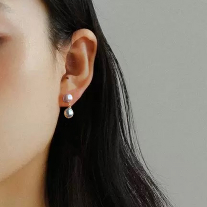 18K Mizumi Nijuu Earrings with Certified Biwa Pearls