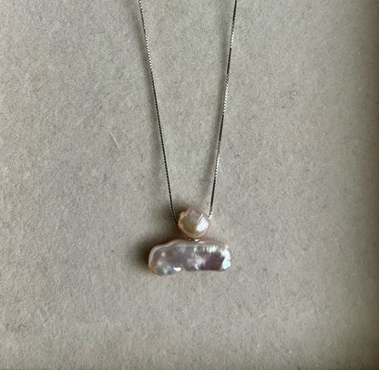 Mizumi Zen Necklace with Certified Biwa Pearls