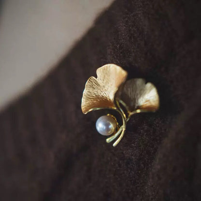 Shibui Gingko Brooch