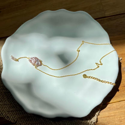 Mizumi Shizuku Necklace with Certified Biwa Pearls