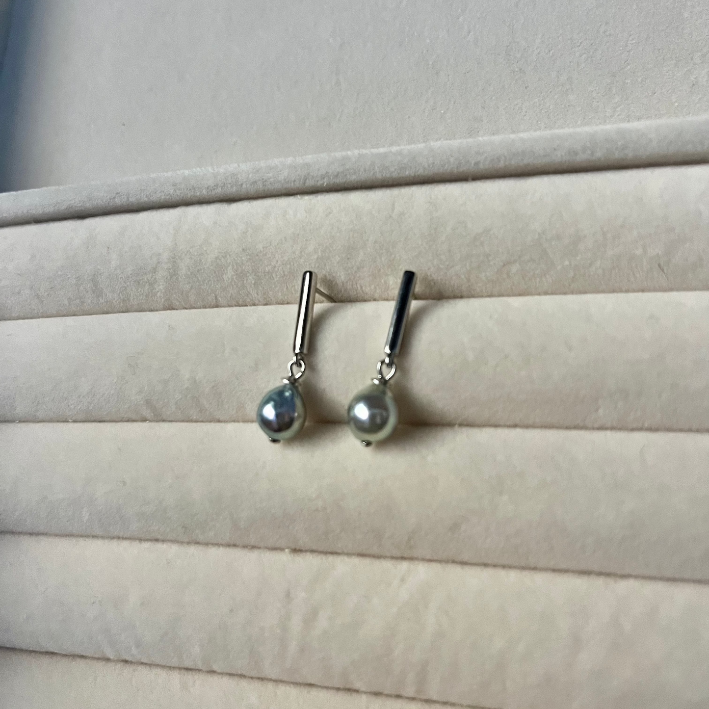 Hikari String Earrings with Japanese Akoya Pearls