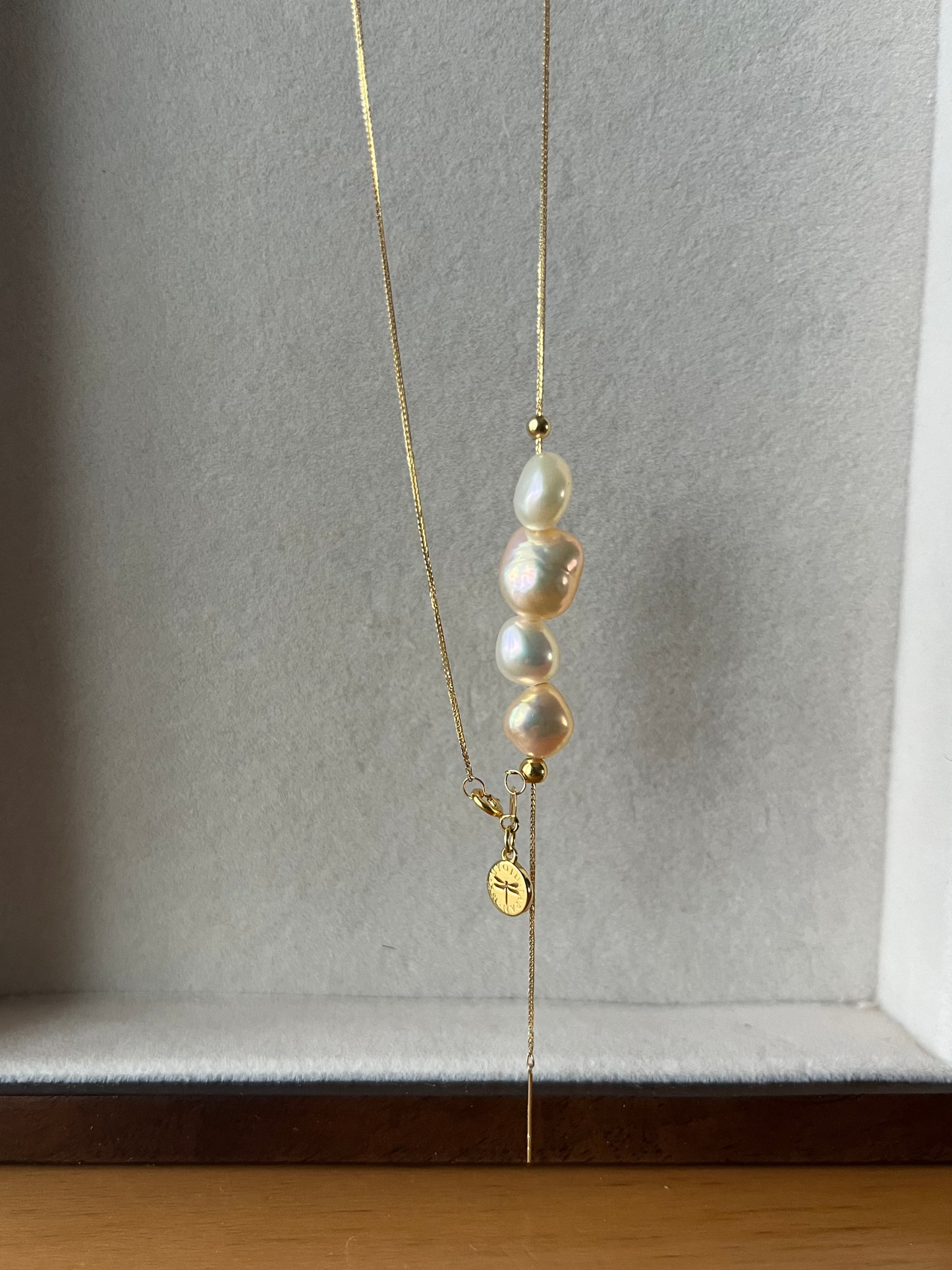 18K Mizumi Classic Necklace with Certified Biwa Pearls